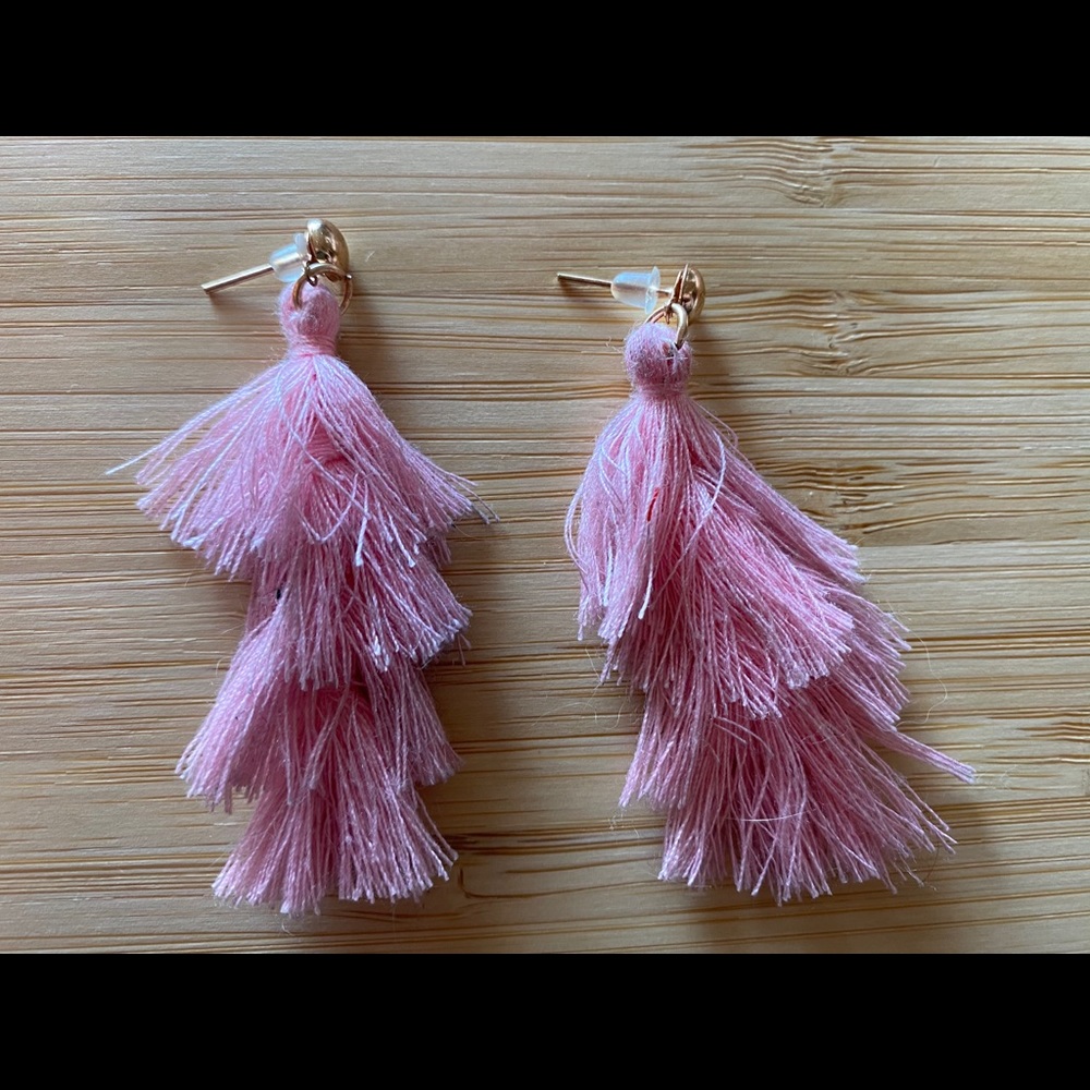 Tassel earrings.